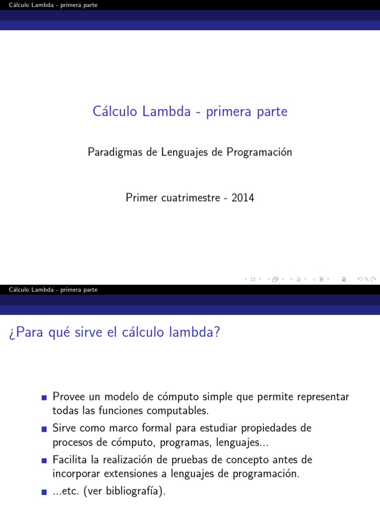 Calculo Lambda 1 PDF | PDF
