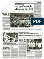 02-06-2015 Refrendan su preferencia a candidatos del PRI