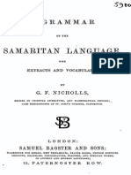 A Grammar of The Samaritan Language 1858