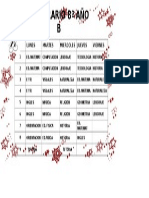 Plantilla de Horarios Borde Estrellas Rojas