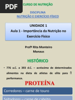 Aula 1 Importancia Da Nutricao No Exercicio