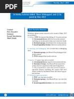 10 Media Activists killed, Three Kidnapped, and 12 Injured in May 2015