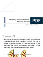 Adición y Sustracción de Números Racionales Fraccionarios