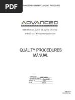 Quality Assurance Procedures