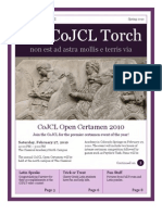 The Cojcl Torch: Non Est Ad Astra Mollis E Terris Via