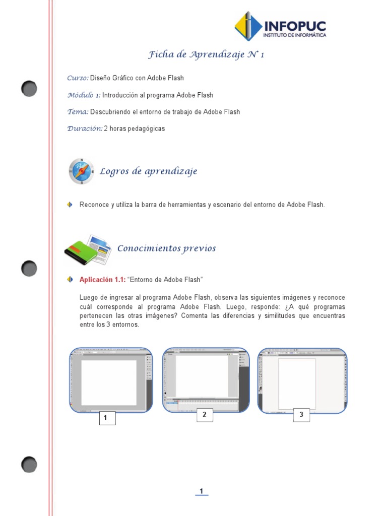 Descubriendo el entorno de Adobe Flash | PDF | Animación | Ventana ...