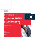 Experience-Based and Exploratory Testing - Itkonen