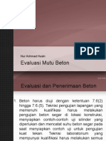 Evaluasi Mutu Beton