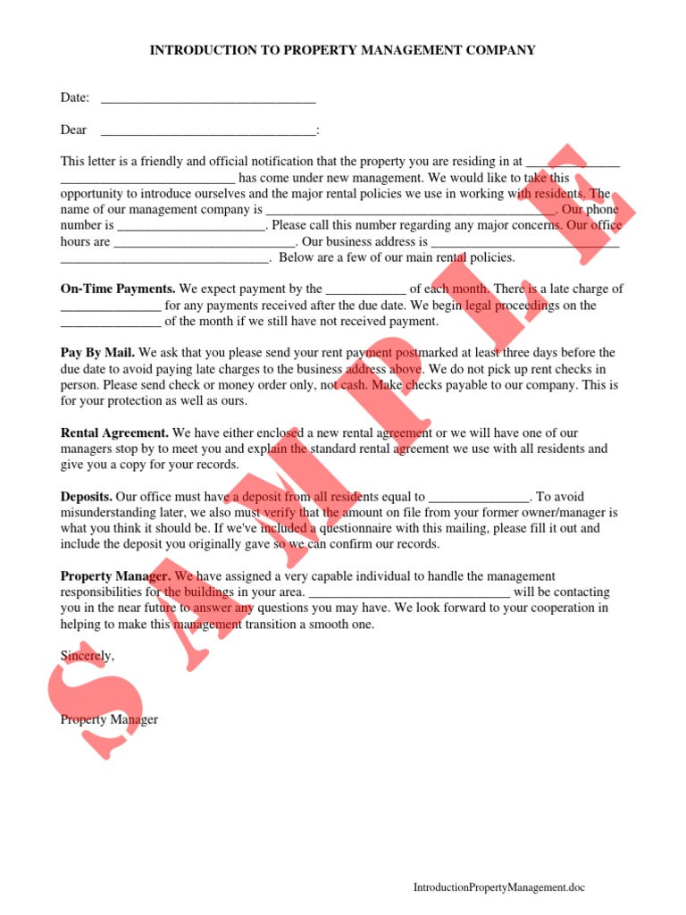 Introduction Property Management | PDF