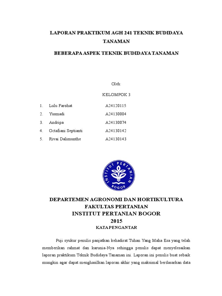 Laporan Praktikum Budidaya Tanaman Kopi Seputar Laporan Laporan Praktikum Budidaya Tanaman Kopi Seputar Laporan