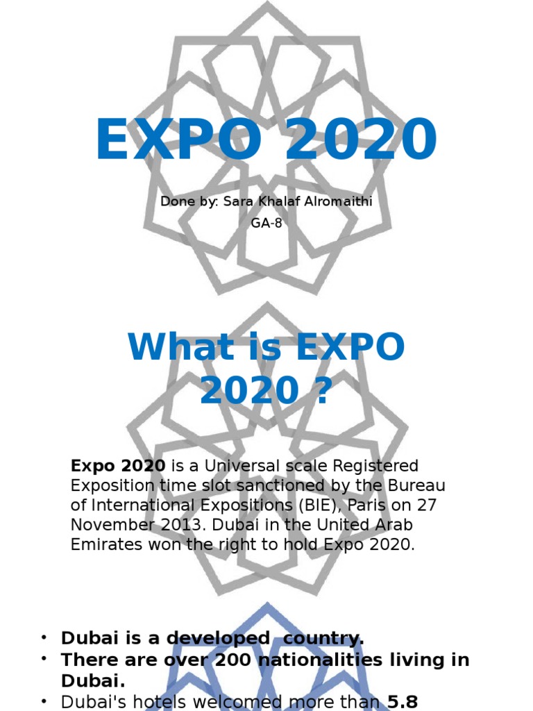 Expo 2020 Dubai: Connecting Minds | PDF