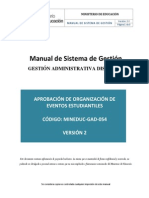 61. Aprobación de Organización de Eventos Estudiantiles 20150601