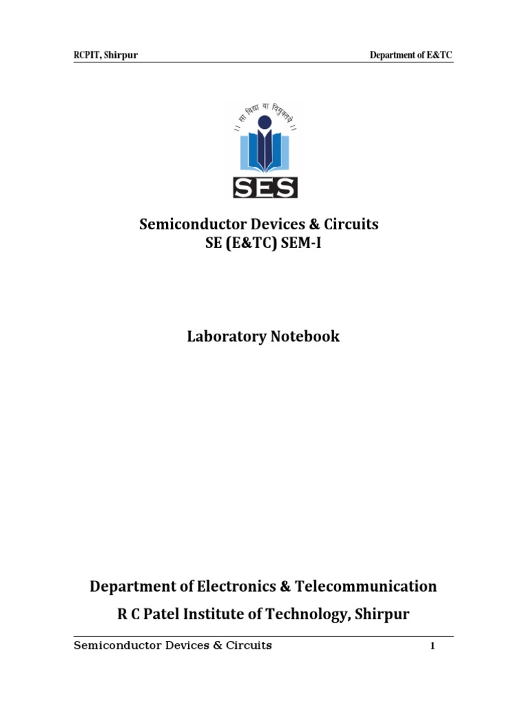 Semiconductor Devices Lab Notebook | PDF | Rectifier | Amplifier