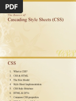 Cascading Style Sheets (CSS) : The Basics of