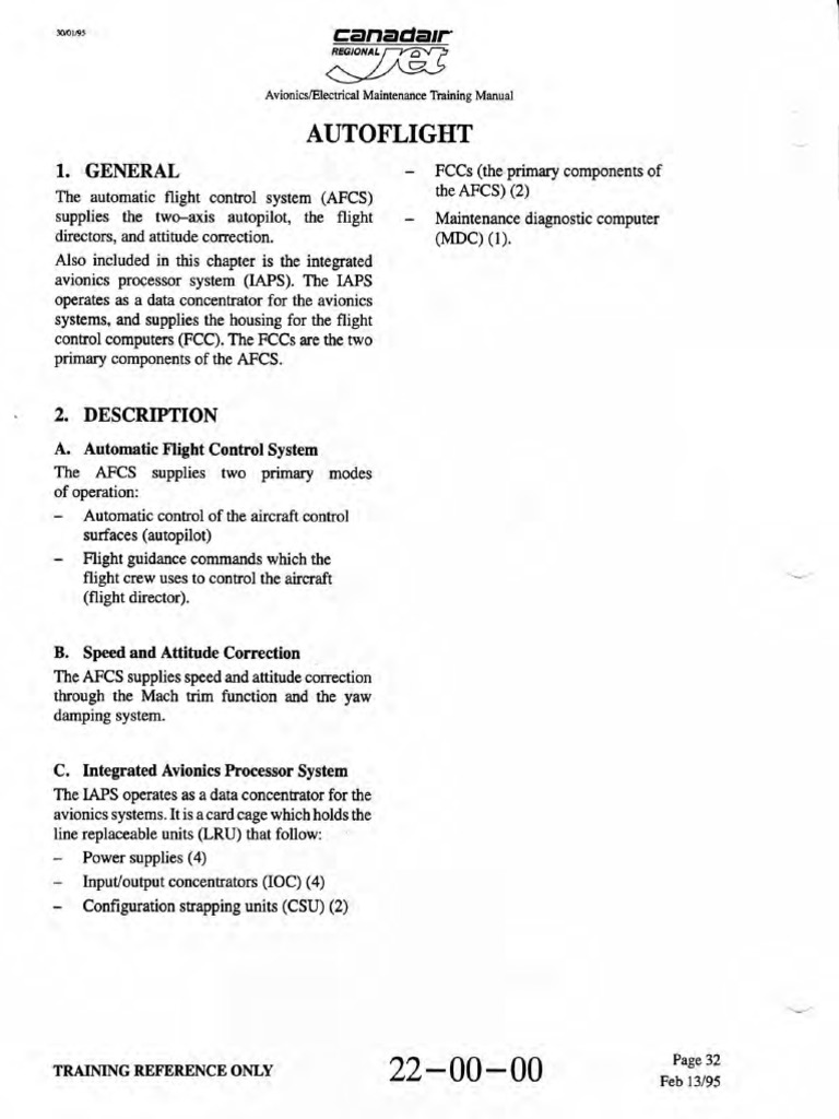 AFCS Overview for Bombardier CS200 | PDF | Aircraft Flight Control ...