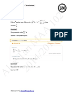 Chapter 2 Series Online Assignment ( Calculations )