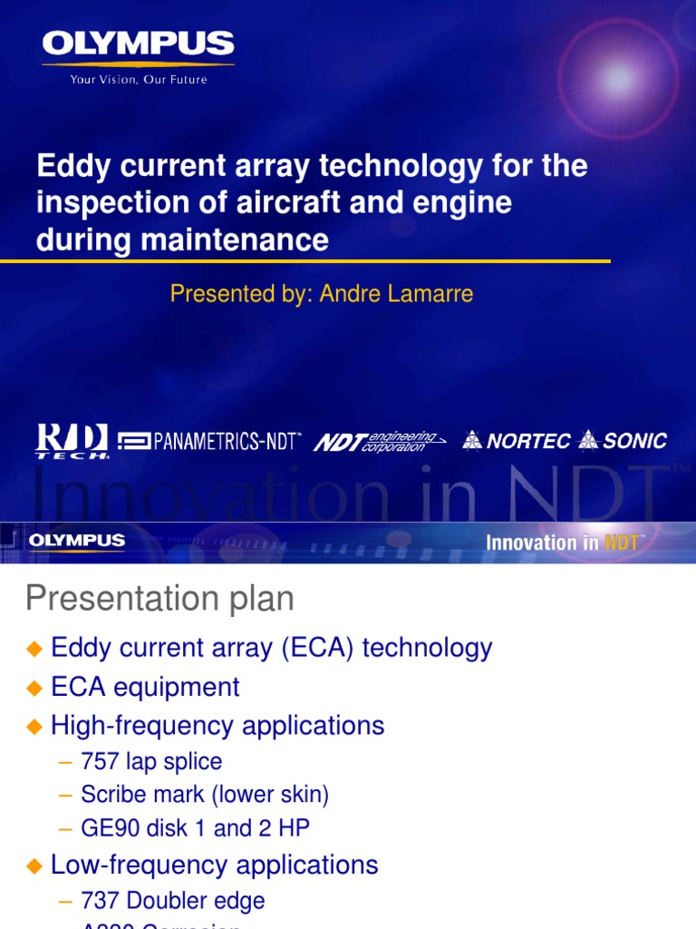 Eddy Current Array Technology For The Inspection of Aircraft and Engine PDF High Frequency