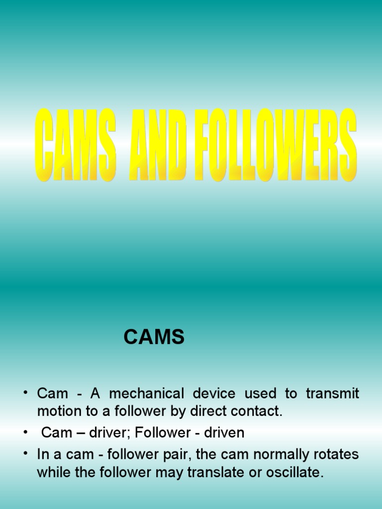 Cam and Follower PDF Machines Machine (Mechanical)