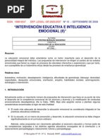 Intervención en Educación emocional