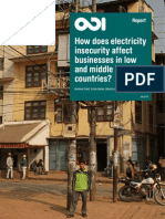 How Does Electricity Insecurity Affect Businesses in Low and Middle Income Countries?