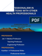 Professionalism in Interactions With Other Health Professionals