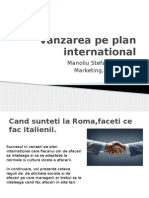 Vanzarea Pe Plan International
