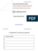 Ejercicios Dislexia Segementacion Frases Cortas en Palabras