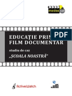 Brosura Educatie Prin Film Documentar Studiu de Caz Scoala Noastra PDF 