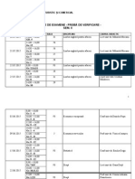 Sesiune Examene (Probe de Verificare) Sem. II 2014-2015