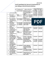 Approved Railway Consultants List