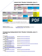 Gangneung Independent Arts Theater Schedule, June 4 - June 10