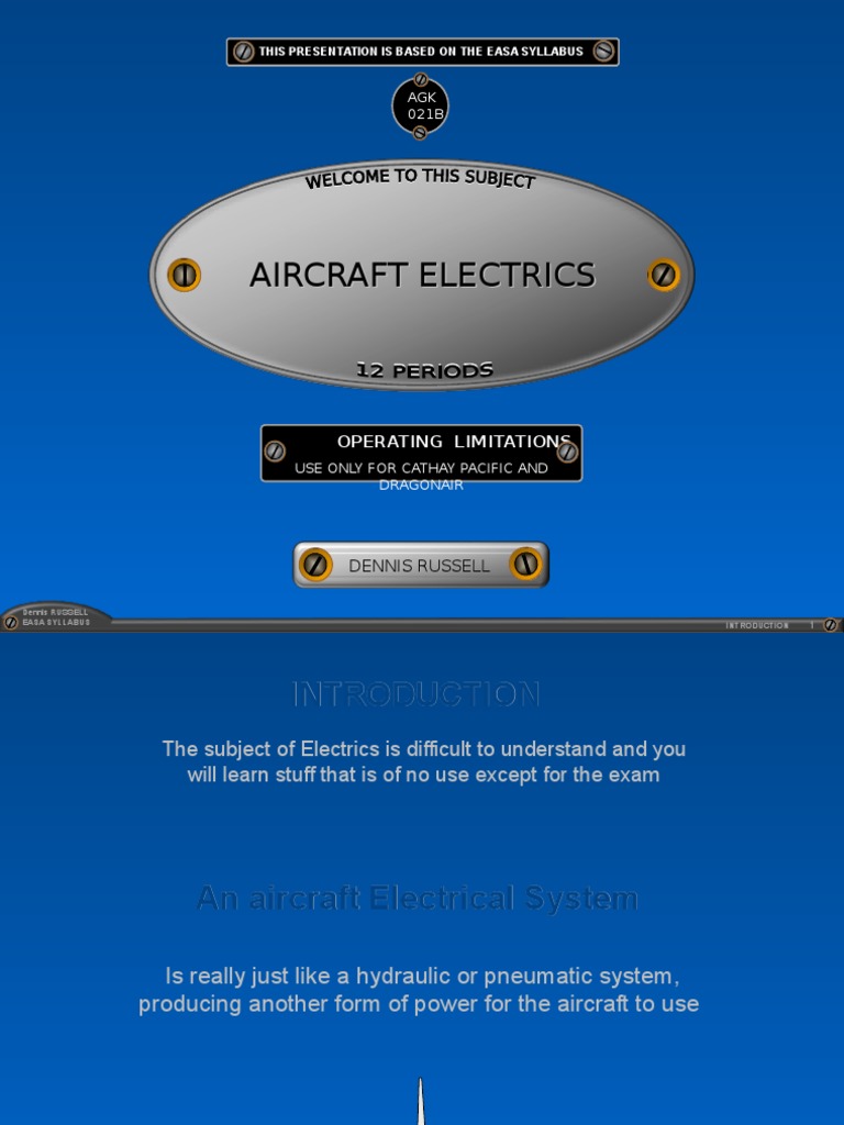 Aircraft Electrical Systems Overview | PDF | Direct Current ...