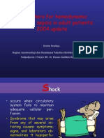 Parameters For Hemodynamic Support of Sepsis in Adult