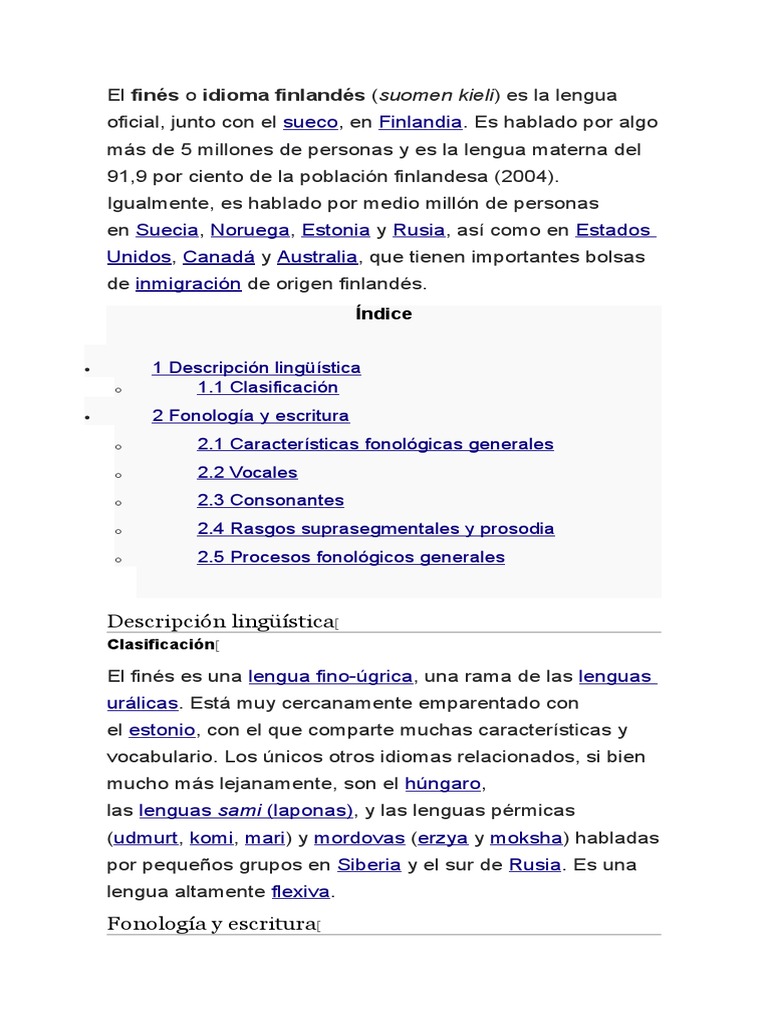 Idioma Que Se Habla En Finlandia