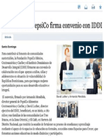La Fundación Pepsico Firma Convenio Con IDDI