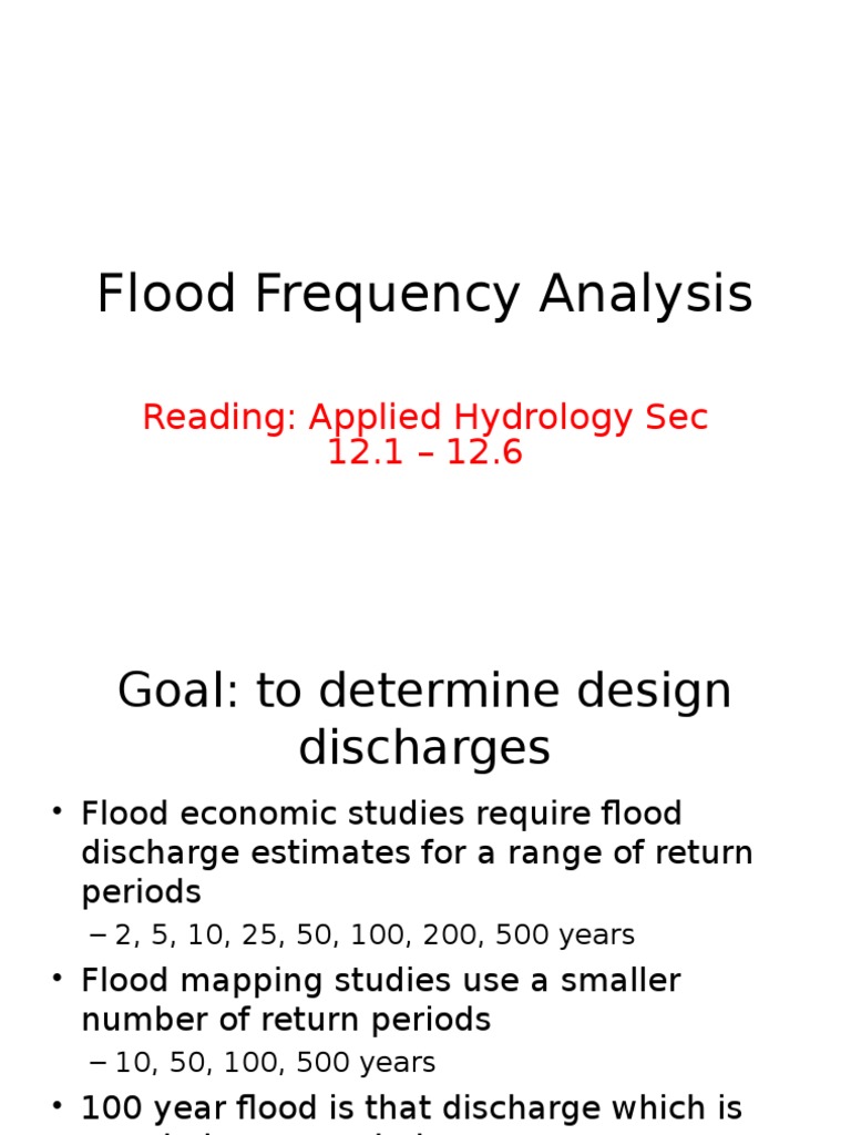 Flood Frequency Analysis Overview | PDF | Normal Distribution | Flood