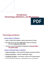 Arrhythmias: Terminology, Definitions, and Mechanisms