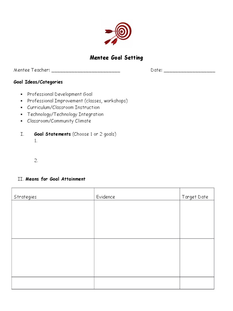 Mentee Goal Setting PDF