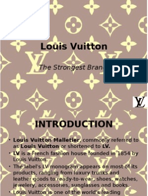Louis Vuitton, PDF, Luxury Goods