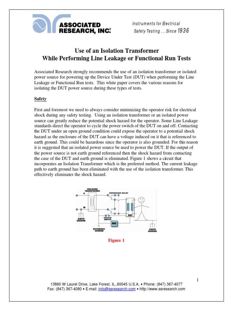 Isolation Transformer in Electrical Testing | PDF | Transformer ...