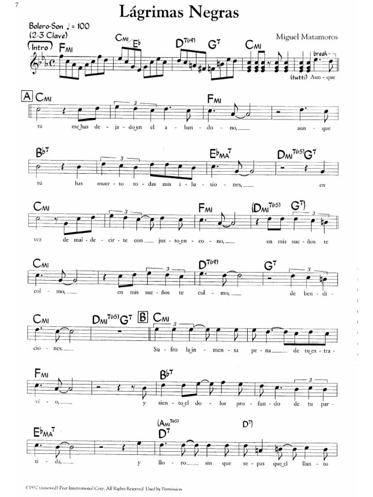 Partitura Lagrimas Negras Entretenimiento General partitura lagrimas negras