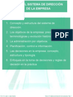 Tema 4 El Sistema de Direccion de La Empresa