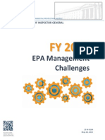 FY 2015 EPA Management Challenges