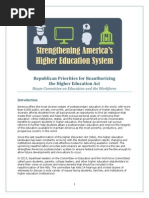 Republican Priorities For Reauthorizing The Higher Education Act