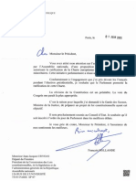 Charte Européenne Des Langues Régionales: Courrier de François Hollande