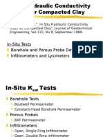 In Situ Hydraulic Conductivity