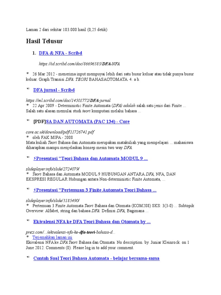 Contoh Soal Dan Jawaban Teori Bahasa Dan Automata Contoh