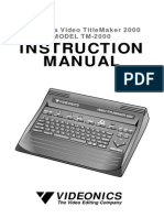 Videonics Titlemaker 2000 User Manual