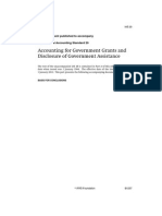 IAS 20 Accountjing For Government Grants and Disclosure of Government Assistance