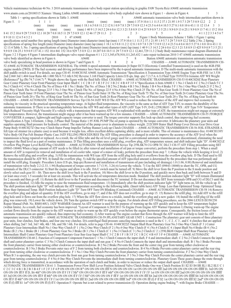 A960e VB Breakdown PDF Transmission (Mechanics) Automatic